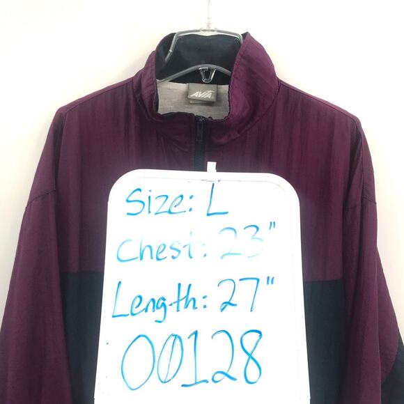 Avia Vintage Womens Windbreaker Track‎ Jacket Purple Blue Colorblock L - Picture 5 of 7